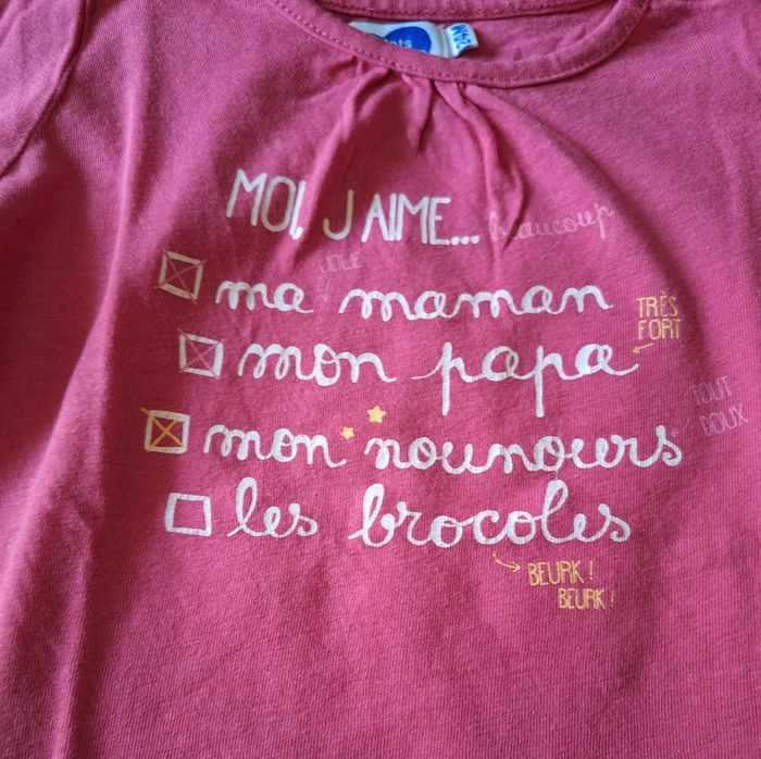 Tee-shirt manches longues Mots d'enfants 24 mois - photo numéro 2