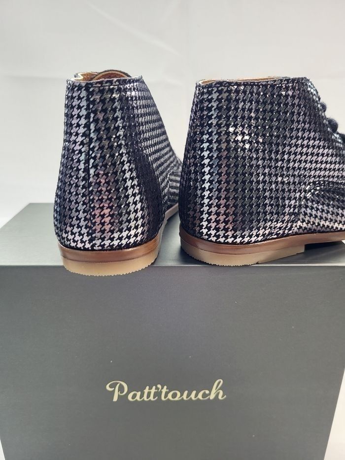 Chaussures derby fille en cuir argent Point 21 Made in France 🇨🇵 - photo numéro 3
