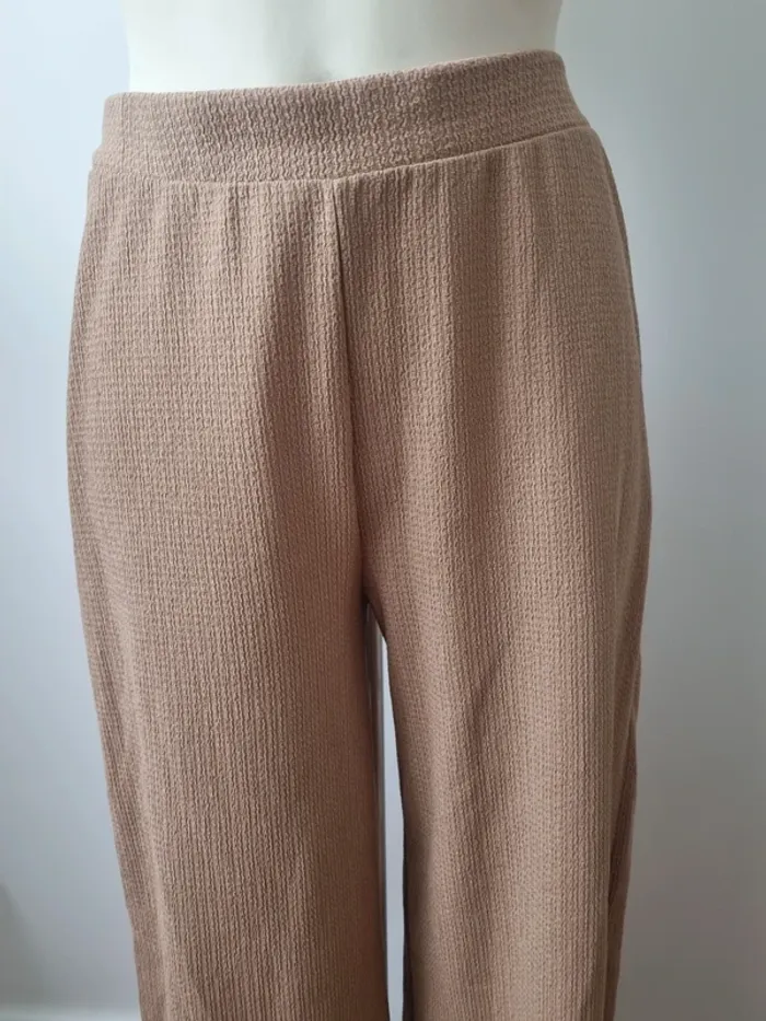 Pantalon fluide marron clair tissé Pull&Bear - photo numéro 8