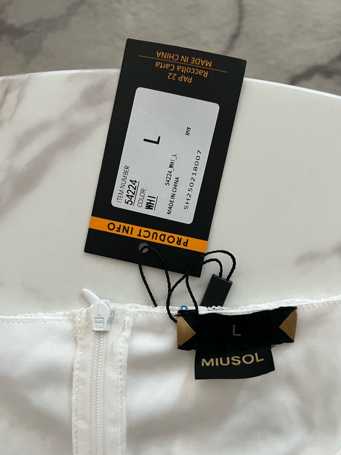 Robe de soirée pour mariage blanche taille L neuve avec étiquette - photo numéro 10