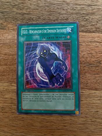 Carte Yu-Gi-Oh! r.d.d. Réincarnation d’une dimension différente SDDE-FR018 1ère édition