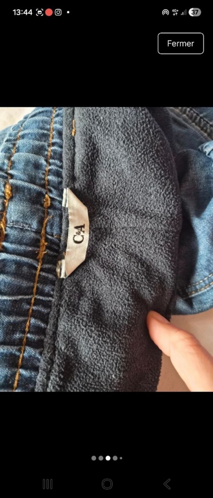 ✨ Jean molletonné doublé polaire C&A – 5 ans (110 cm) - photo numéro 5