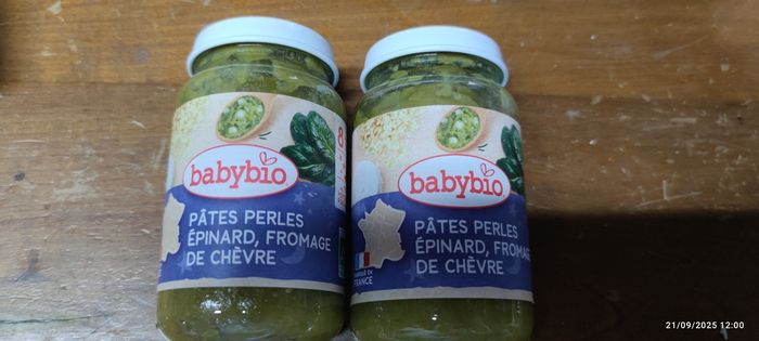 . babybio pâtes perles épinard fromage de chèvre