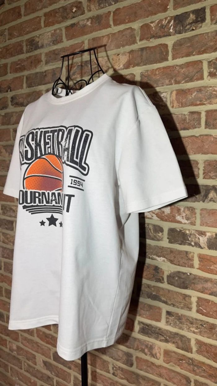 T-shirt blanc BasketBall Tournament Shein Taille S / 36 - photo numéro 5
