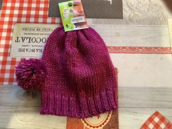 Bonnet en laine fushia Herlaine taille 50