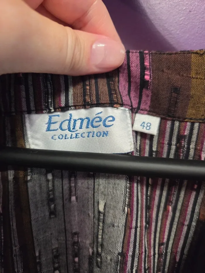 Veste légère / surchemise multicolore – Edmée T48 - photo numéro 3