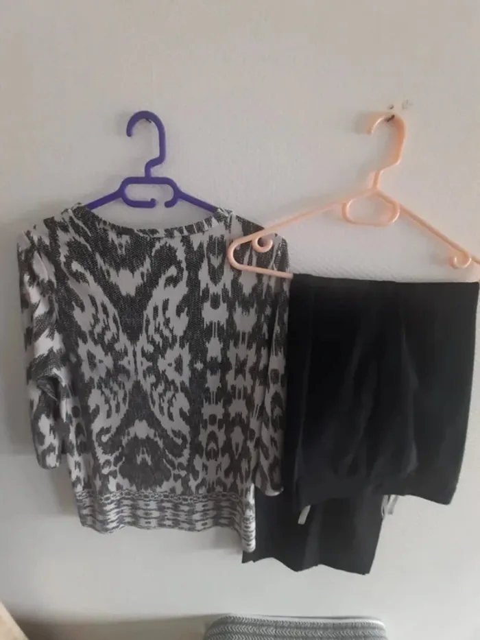 Ensemble pantalon et haut taille 40/L tbe - photo numéro 2