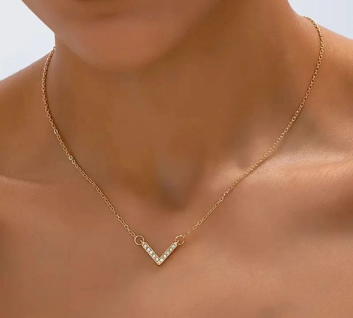 Collier , acier inoxydable, doré , neuf - photo numéro 2