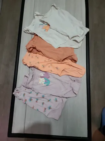 Lot de 6 body manche courte 9 mois