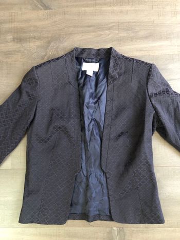 Blazer H&M taille 38 noir et violet manches 3/4