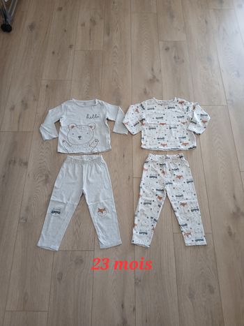 Lot de 2 pyjamas coton 23 mois Tex
