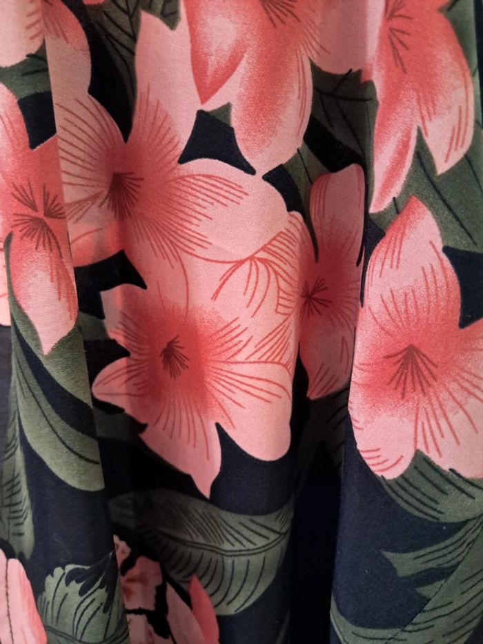 Belle Veste fine et légère kimono, motifs floraux- T40 / L - Shein - photo numéro 4
