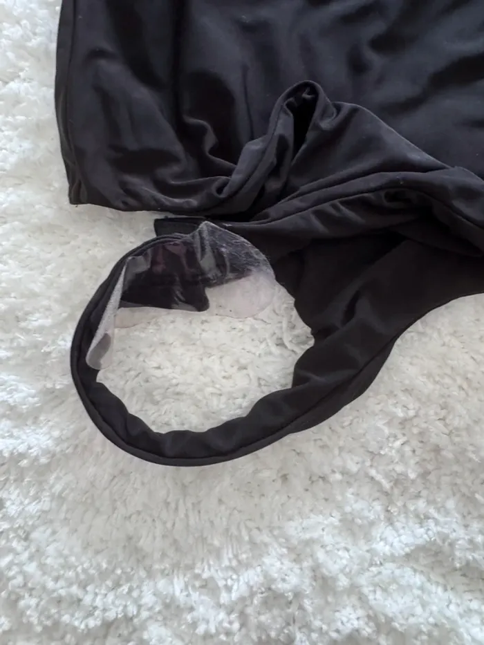 Body Noir à manches courtes Boohoo – Double couche – Taille 40 – Neuf avec étiquette - photo numéro 2