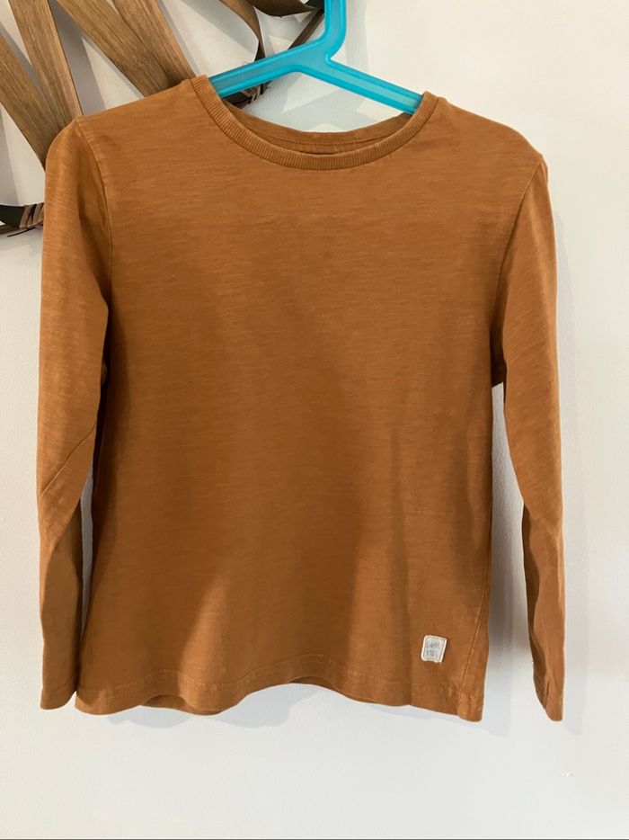 T-shirt manches longues camel garçon 8 ans Vertbaudet - photo numéro 2