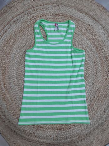 Débardeur vert et blanc Orchestra 12 ans