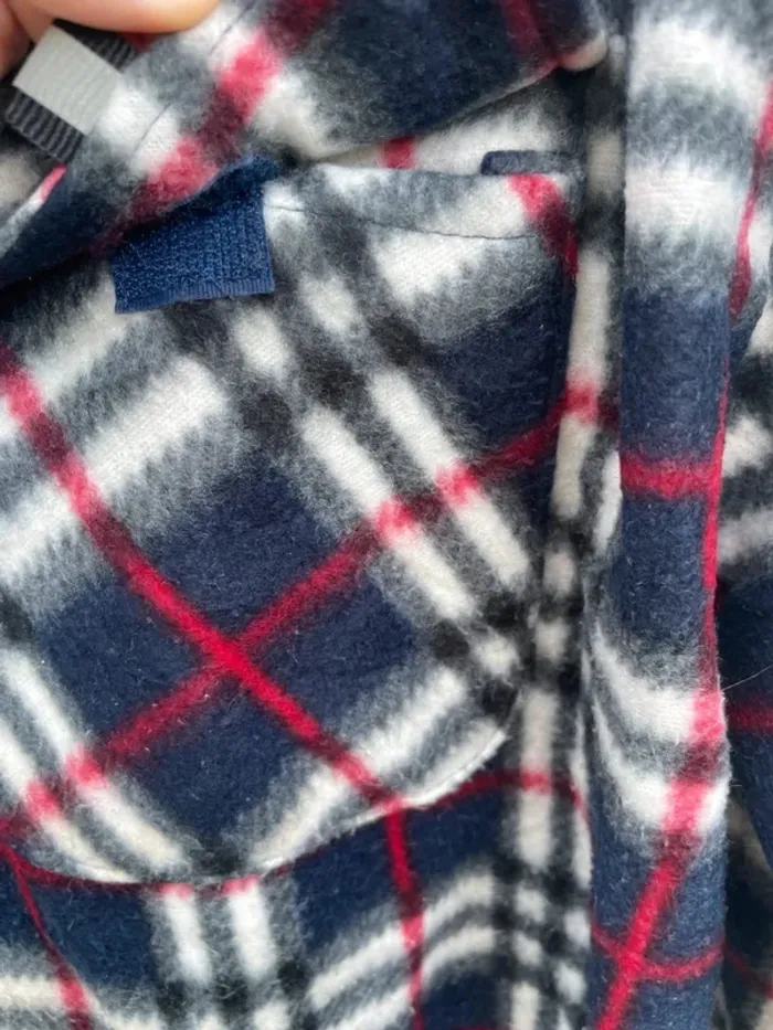 Lumberjack Flannel Plaid Polaire shirt chemise blue red black white Mens XL - photo numéro 3