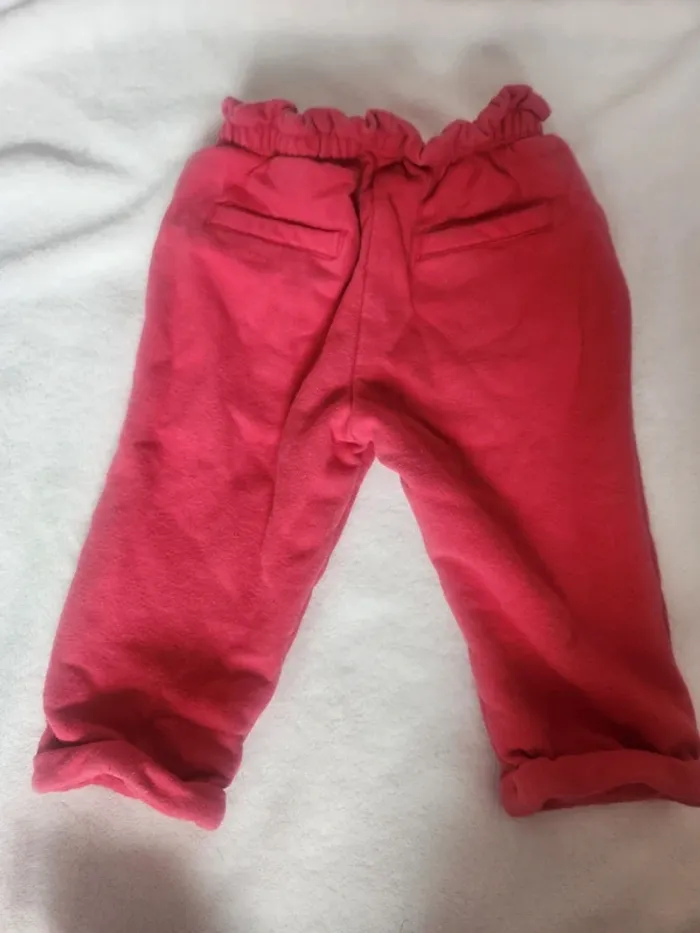 Magnifique lot bébé fille rose motif liberty jogging sweat salopette bandeau haut Dpam 9 mois - photo numéro 9