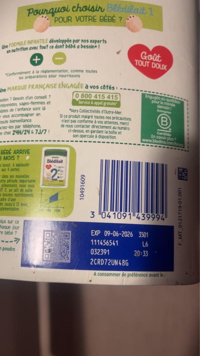 Blédilait 1 âge - photo numéro 2