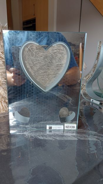 Vase en verre et miroir