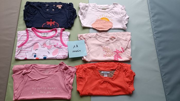 Lot 6 t-shirts taille 12 mois