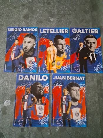 5 cartes joueurs PSG
