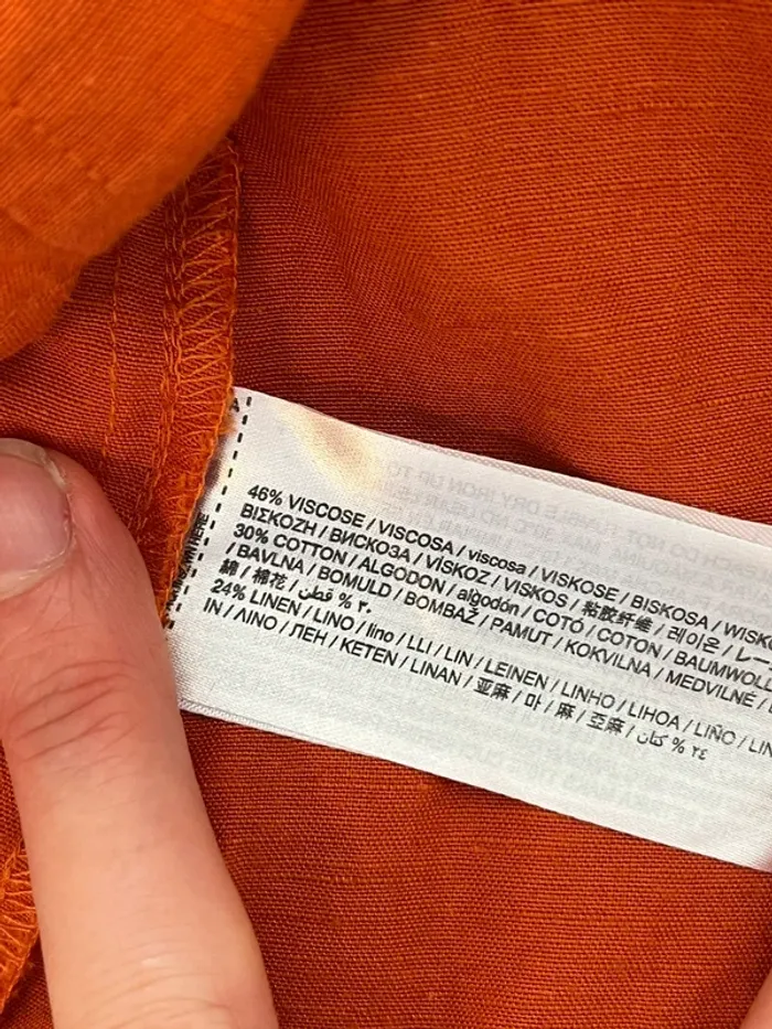 Robe en lin orange Mango - photo numéro 6