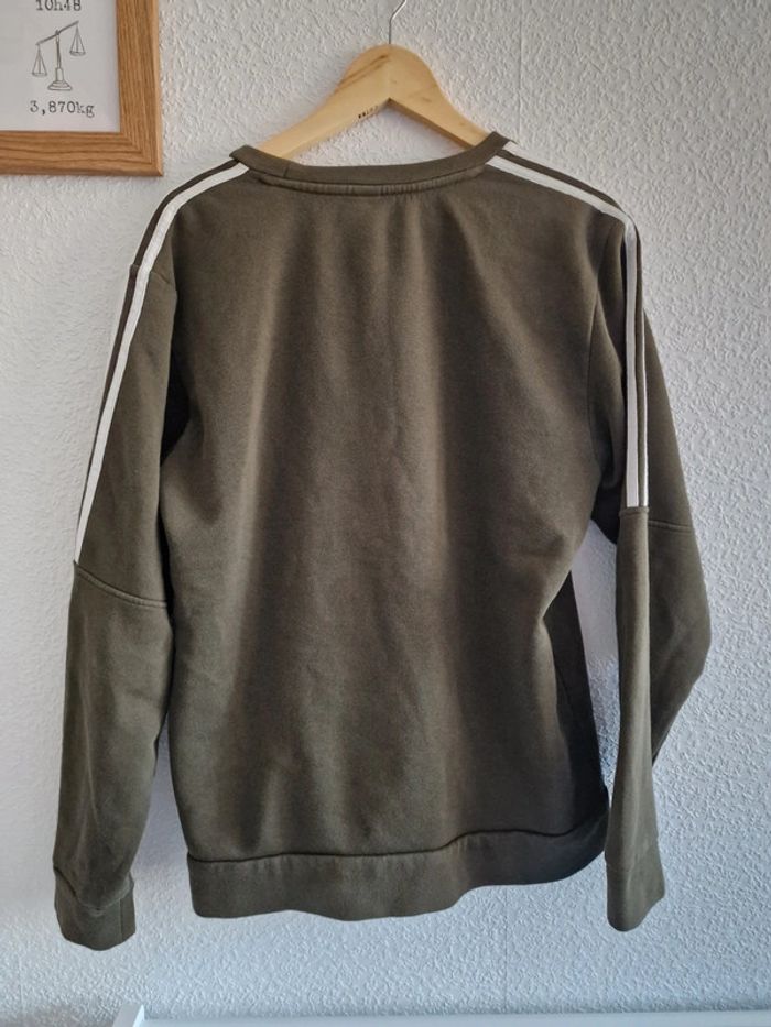 Adidas - Sweat / pull manches longues, col rond - Kaki - Médium - photo numéro 5