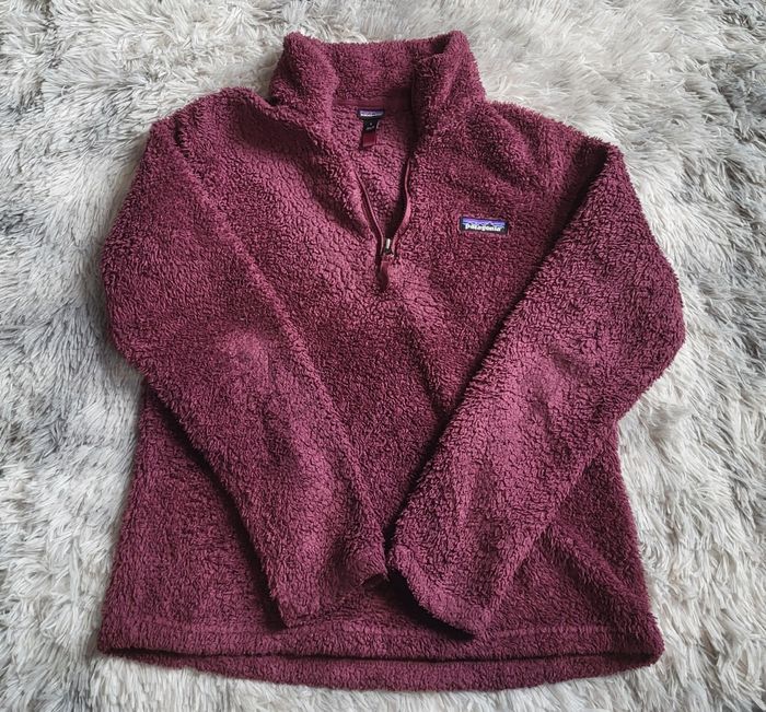 🔥 Patagonia Los Gatos 1/4 Zip – Femme S – Bordeaux/Prune