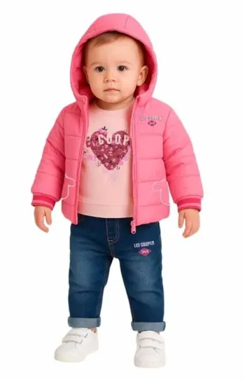 Ensemble 3 pièces Lee Cooper blouson capuche jeans t-shirt neuf 12 mois