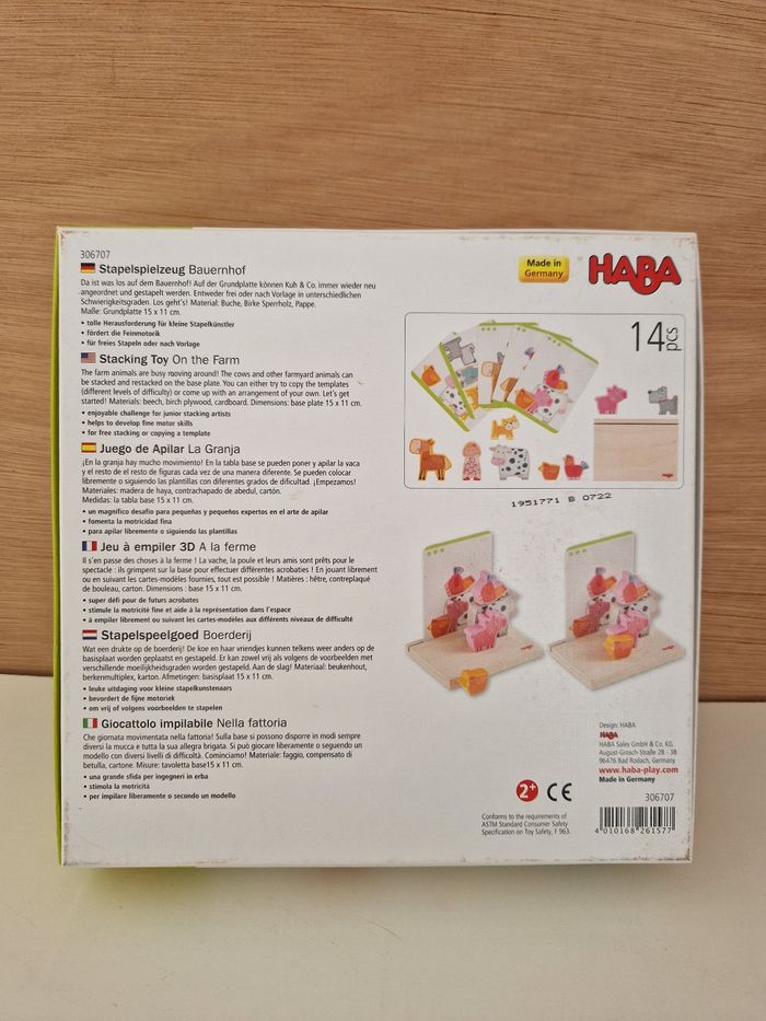 Jeu à empiler 3D À la ferme en bois par Haba - photo numéro 9