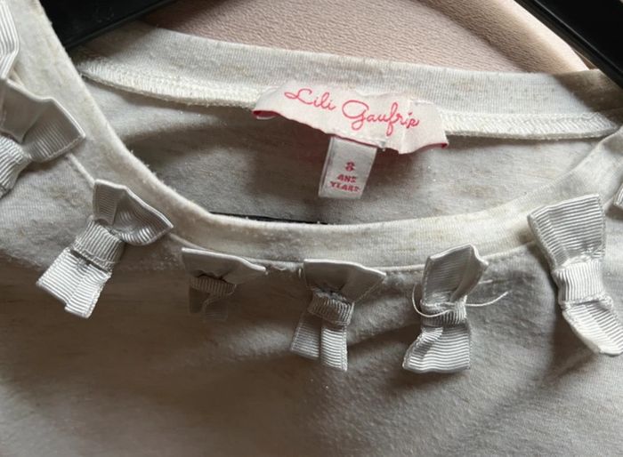 T-shirt manches longues col avec nœuds 8 ans - Lili Gaufrette - photo numéro 4