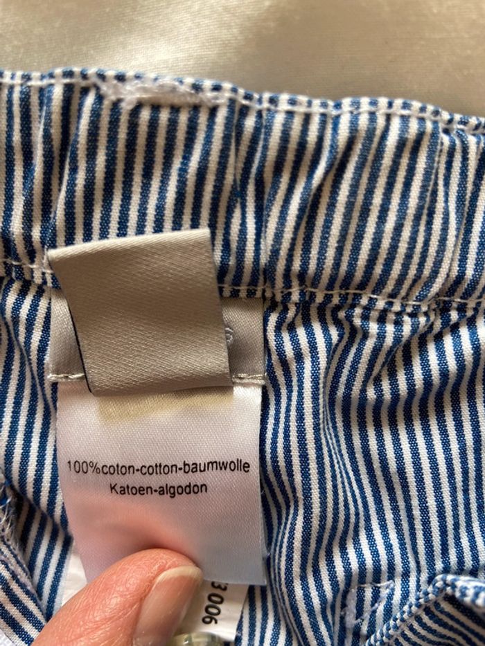 Pantacourt rayé bleu et blanc Cyrillus 6 ans - photo numéro 10
