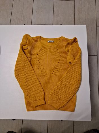 Pull fille moutarde