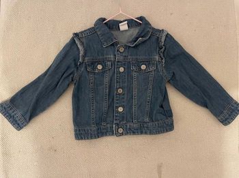 Veste en jean H&M  à froufrou