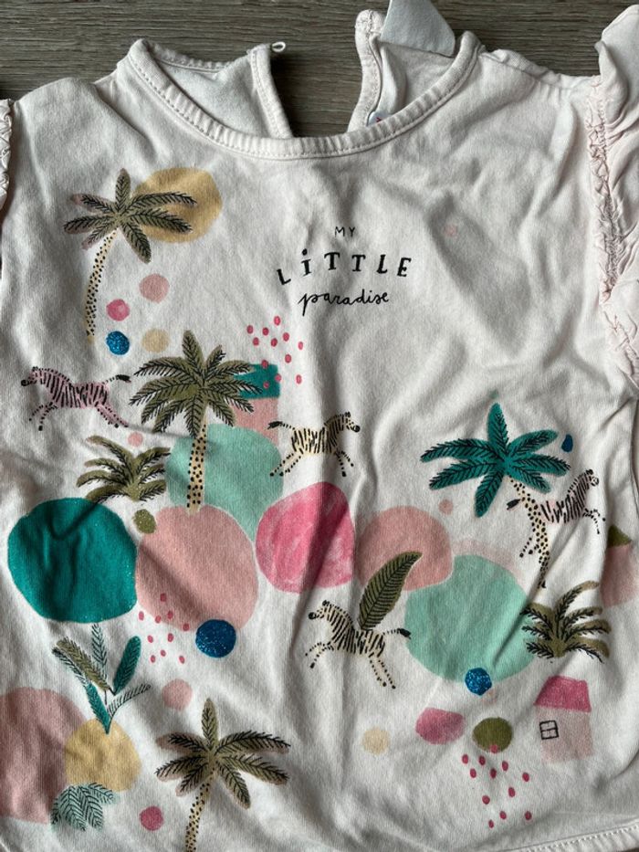 Tee shirt « Paradise » Zara 9/12 mois - photo numéro 2