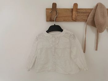 Blouse zara blanche plumetis