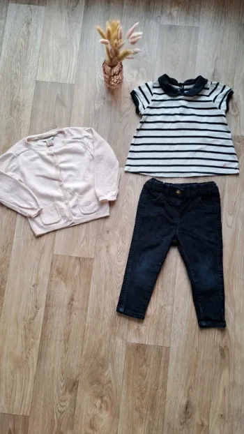 Ensemble fille Cyrillus Petit Bateau 18 mois