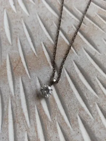 Collier diamant en argent
