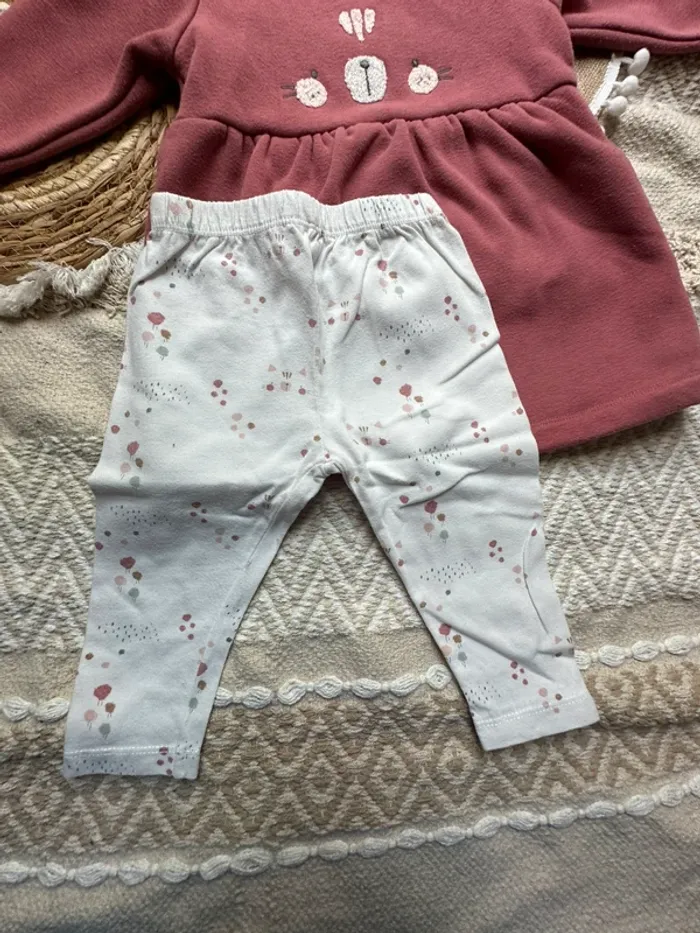 Ensemble Noukie’s robe et legging. Rose 80cm - photo numéro 4