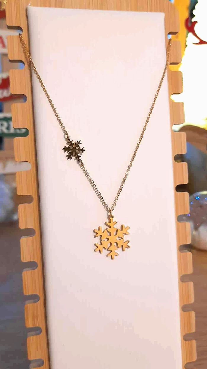 Bijoux Noël | Collier Flocon de Neige Étincelant Neuf