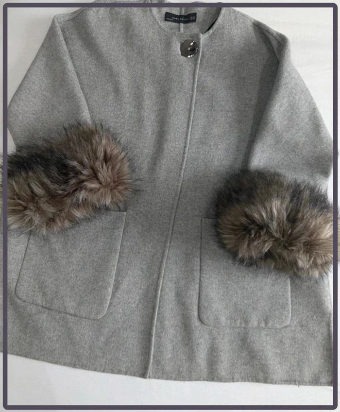 Manteau Zara taille XS femme gris