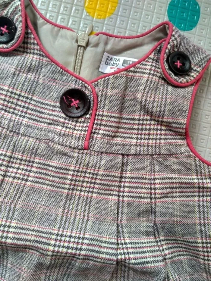 Robe à carreaux Zara 18-24 mois/86 cm - photo numéro 2