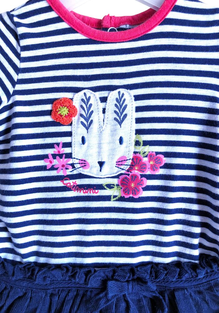 CATIMINI - ENSEMBLE 2P BÉBÉ FILLE MOTIF LAPIN, VOLANTS & BRODERIE ANGLAISE 3M - photo numéro 7