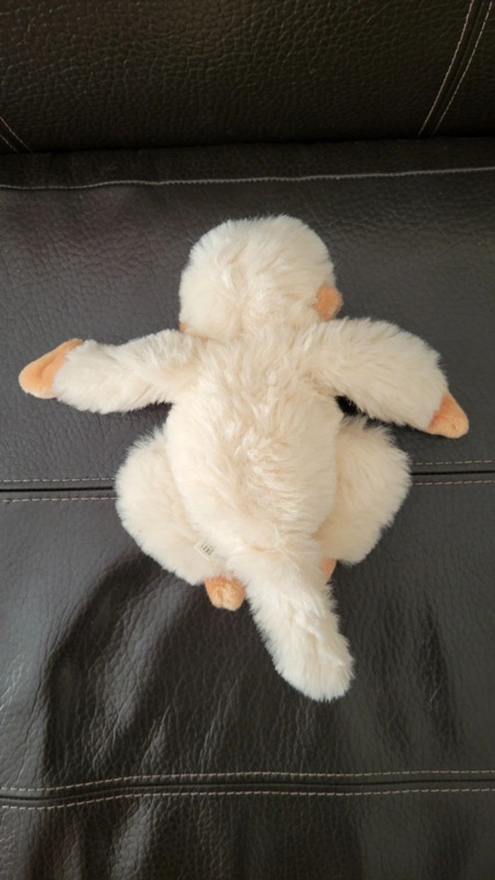 Peluche singe blanc crème - photo numéro 4