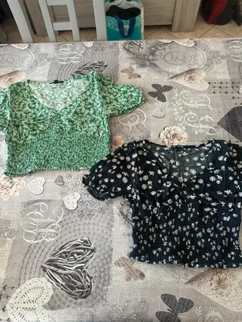 Lot de 2 tee shirt col V