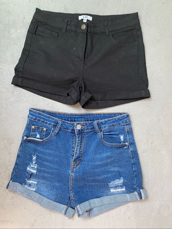 Lot de deux shorts bleu et noir