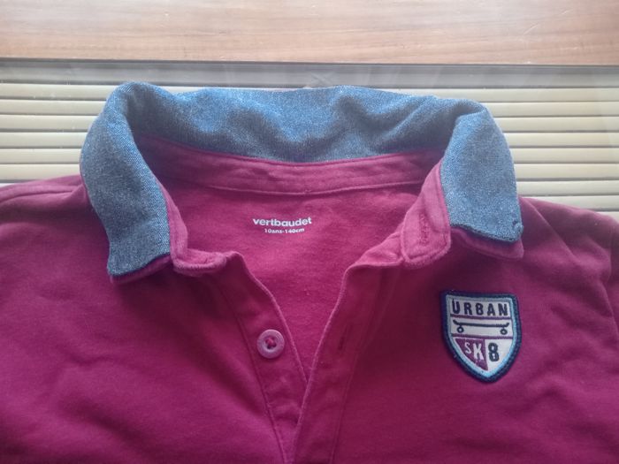Polo à ML bordeaux 10 ans - photo numéro 2