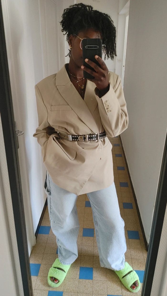 Veste blazer oversize épaulette vintage - photo numéro 12