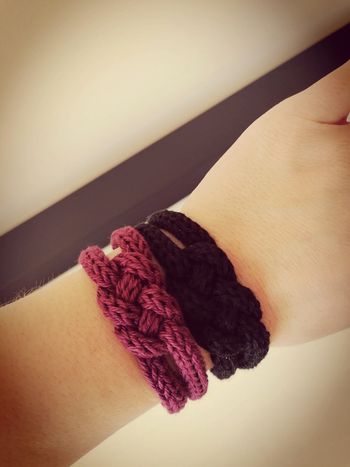 Bracelet en tricotin
