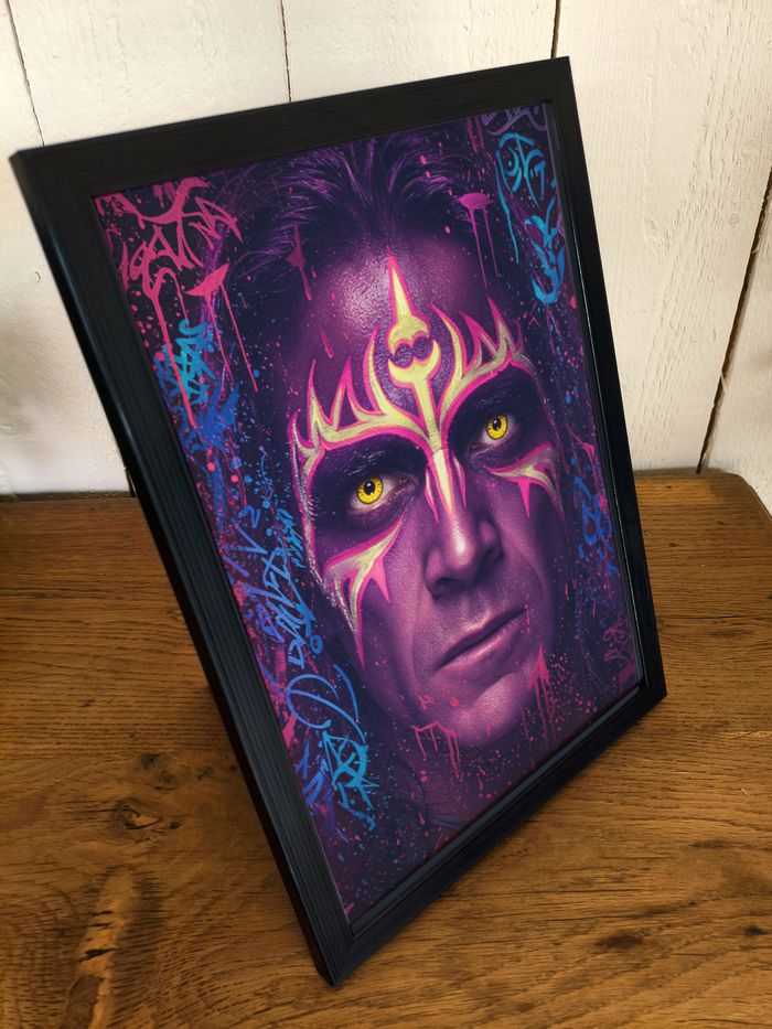 Poster Affiche A4 (21 × 29,7 cm) fluo tribal urbain – Art mural inspiré de l’univers fantasy & catch - photo numéro 2